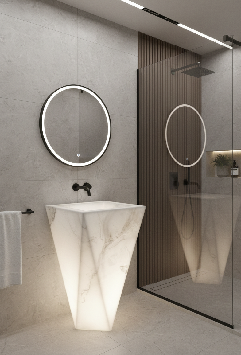 White Onyx Bathroom Basin