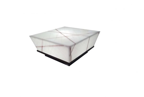 Crack White Onyx Coffee Table