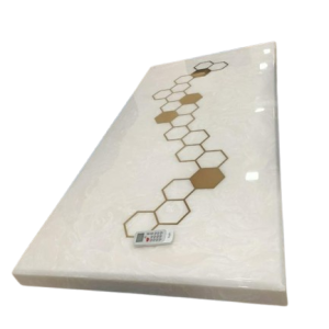 Onyx Stone Table Top With Inlay Design