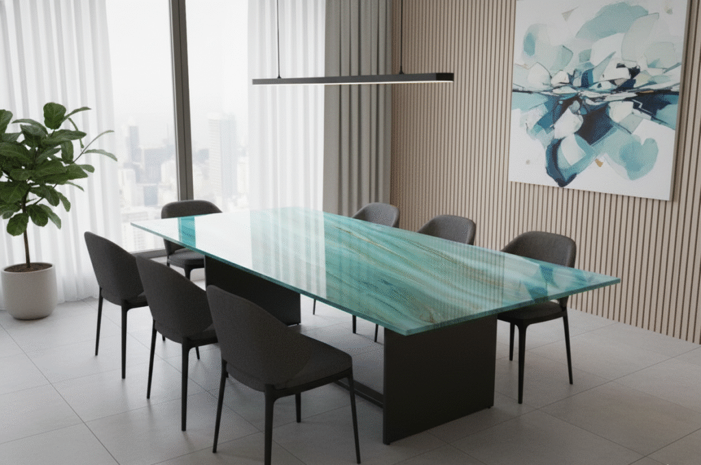 Natural Blue Onyx Table Top