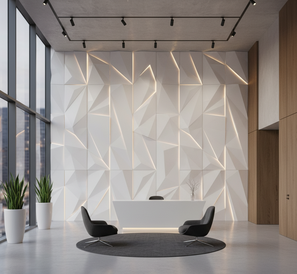 Acrylic Solid Surface 3D Walls