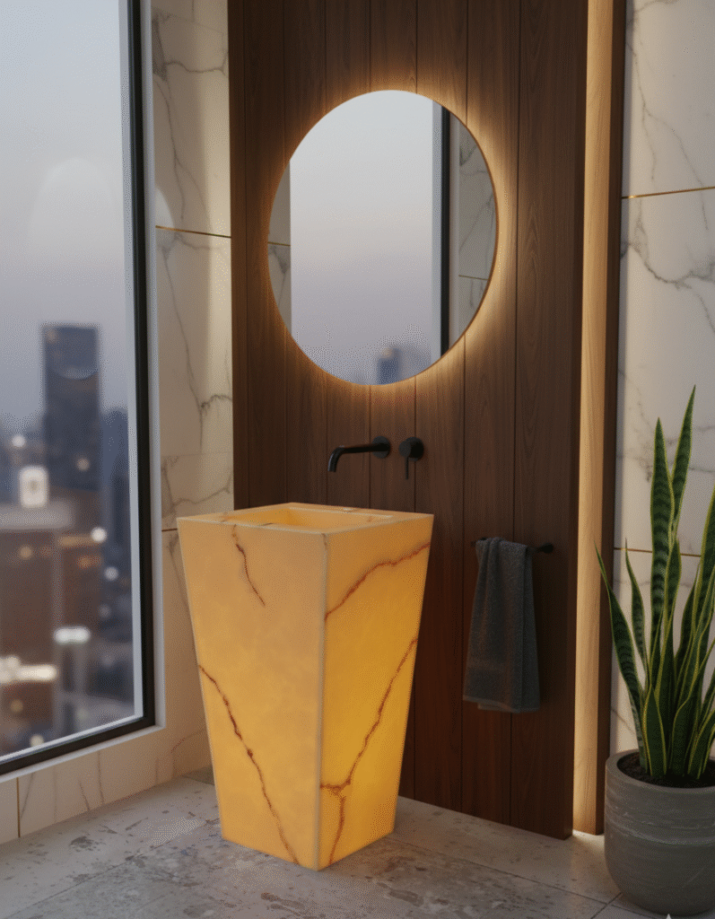 Alabaster Stone Basin MX302